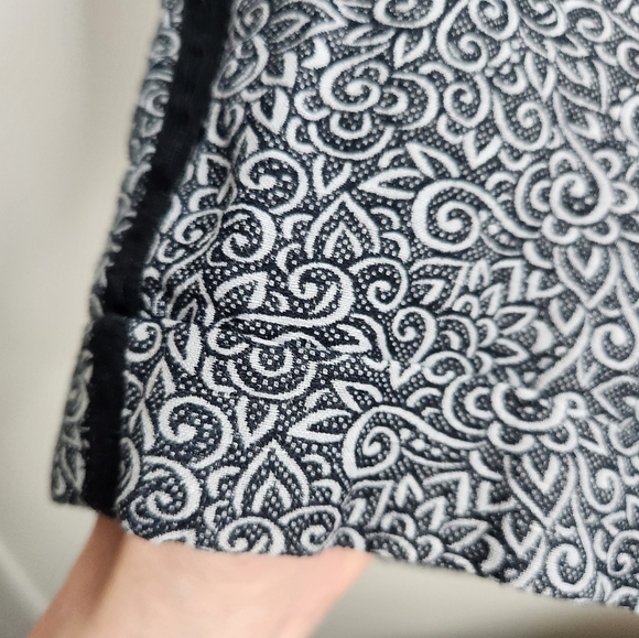 The Kooples Linen Blend Black Printed Fitted Jogger Trousers Size 48 - Picture 8 of 16